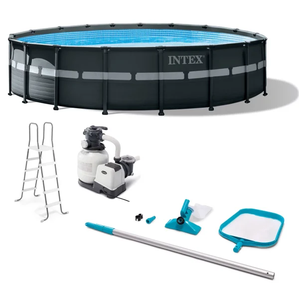 Intex Ultra XTR 18' x 52 Above Ground Pool Set and Maintenance Accessories