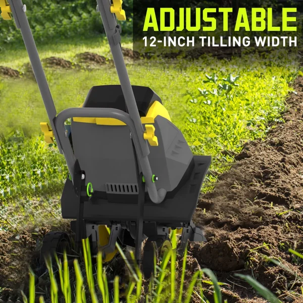 PowerSmart 40V 12-inch Cordless Garden Tiller/Cultivator , 23.4 x 14 x 12.8 inches - Image 5