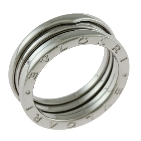 Pre-Owned Bvlgari B-zero.1 B zero one 3 band ring size 16.5 18K K18 white gold ladies BVLGARI Bulgari (Like New)