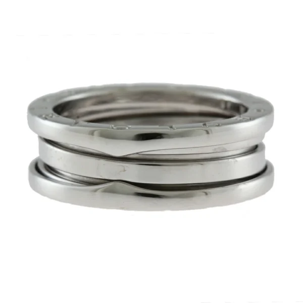 Pre-Owned Bvlgari B-zero.1 B zero one 3 band ring size 16.5 18K K18 white gold ladies BVLGARI Bulgari (Like New) - Image 4