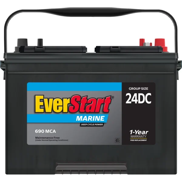 EverStart Lead Acid Marine & RV Deep Cycle Battery, Group Size 24DC 12 Volt, 690 MCA - Image 3