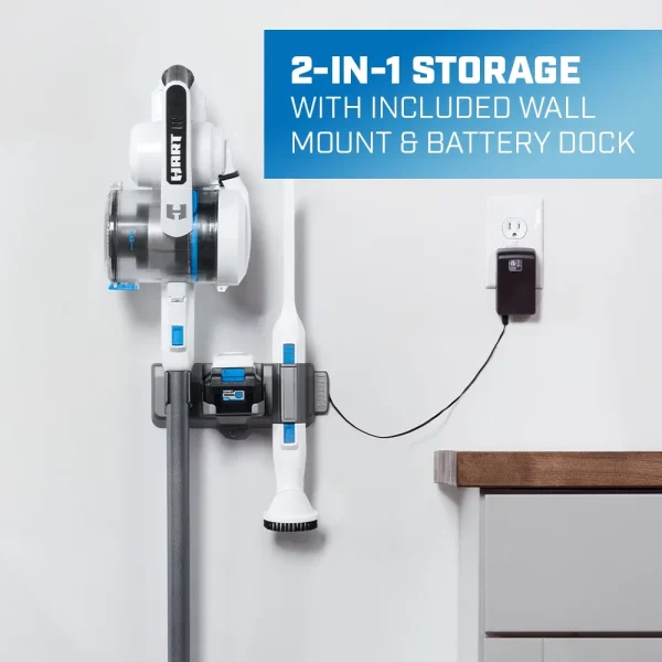HART 20-Volt Cordless Stick Vacuum Kit, (1) 4.0Ah Lithium-Ion Battery - Image 6
