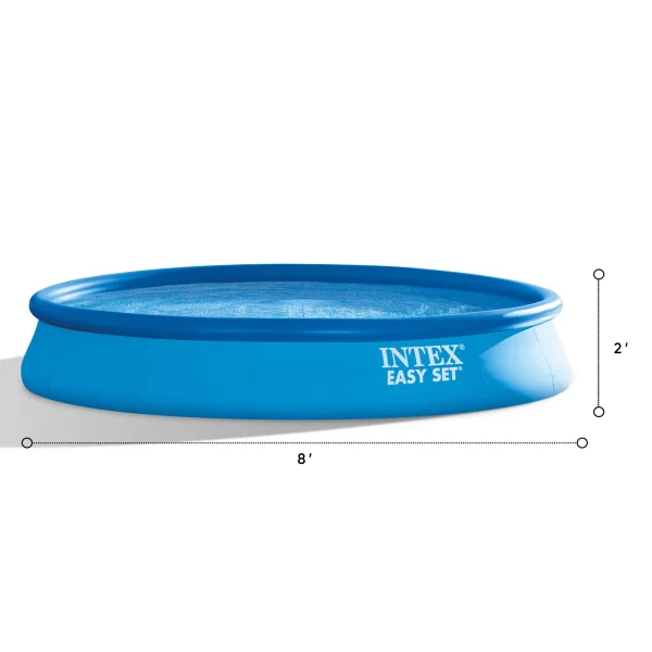 Intex Easy Set 15ft x 33in Inflatable Kid Family Swimming Pool with Filter Pump - Image 6