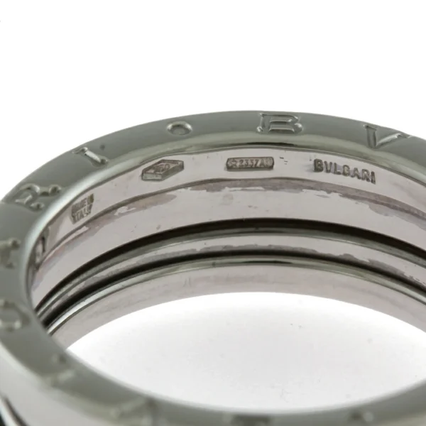 Pre-Owned Bvlgari B-zero.1 B zero one 3 band ring size 16.5 18K K18 white gold ladies BVLGARI Bulgari (Like New) - Image 8