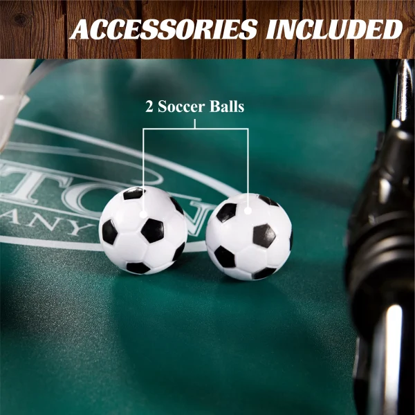 Barrington 56 inch Premium Furniture Foosball Soccer Table - Image 9