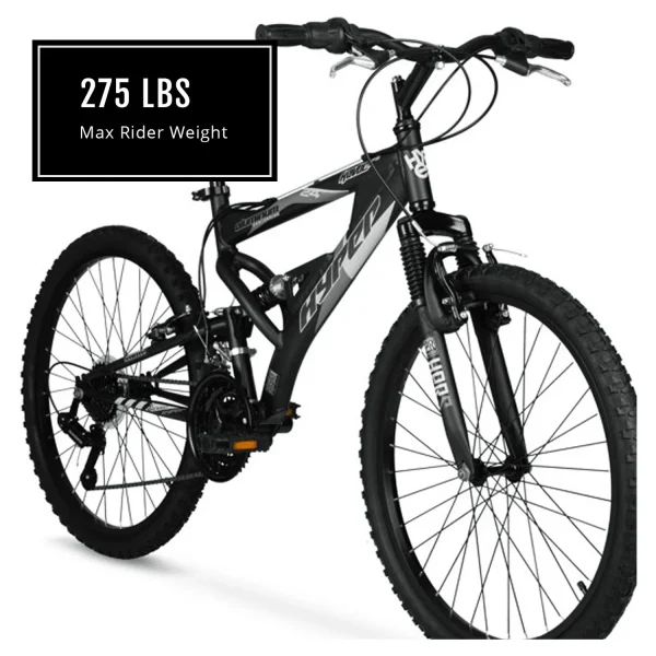 Hyper Bicycles 24 Boy's Havoc Mountain Bike, Black, Recommended Ages group 10 to 14 Years Old - Image 6