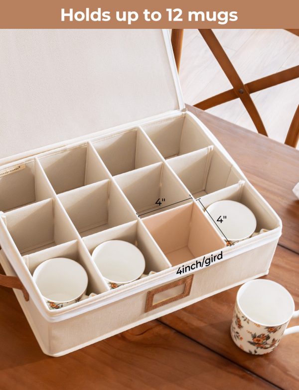 StorageWorks Hard Shell China Storage Boxes for Dishes, Plates and Mugs - Image 10