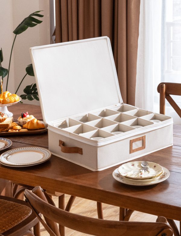 StorageWorks Hard Shell China Storage Boxes for Dishes, Plates and Mugs - Image 12