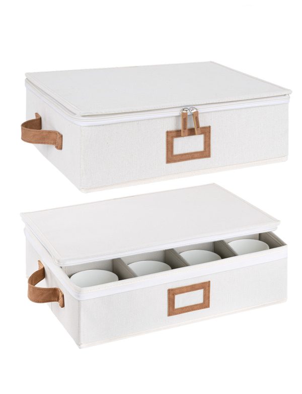 StorageWorks Hard Shell China Storage Boxes for Dishes, Plates and Mugs - Image 15