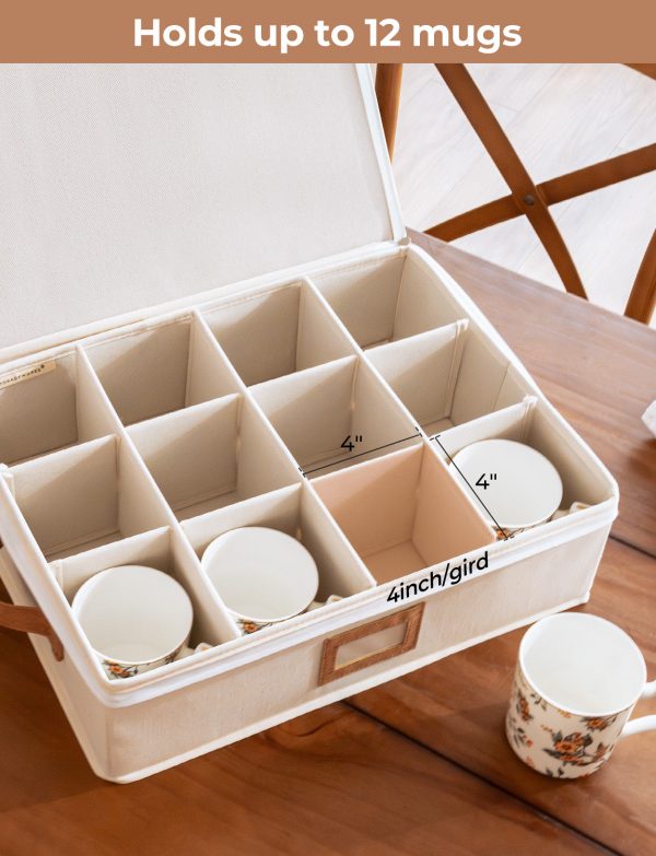 StorageWorks Hard Shell China Storage Boxes for Dishes, Plates and Mugs - Image 18
