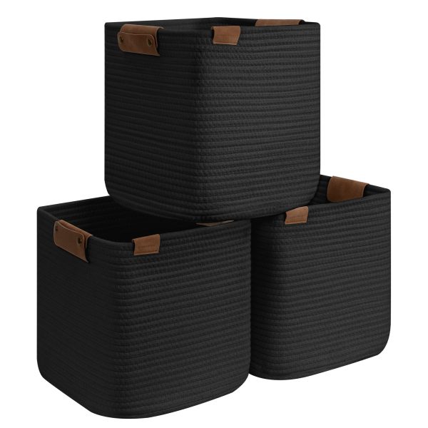 StorageWorks Woven Storage Cubes Organizer, 11 inch, 3 Pack - Image 9