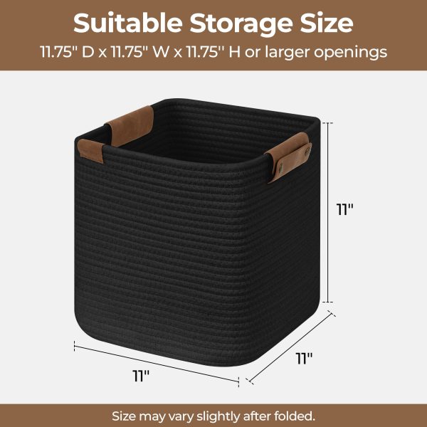 StorageWorks Woven Storage Cubes Organizer, 11 inch, 3 Pack - Image 10