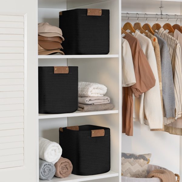 StorageWorks Woven Storage Cubes Organizer, 11 inch, 3 Pack - Image 16
