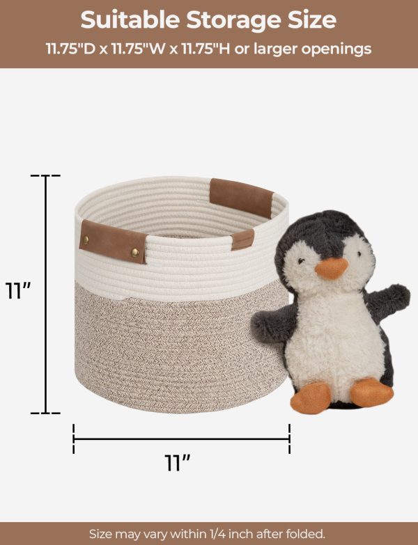 StorageWorks Woven Storage Cubes Organizer, 11 inch, 3 Pack - Image 26
