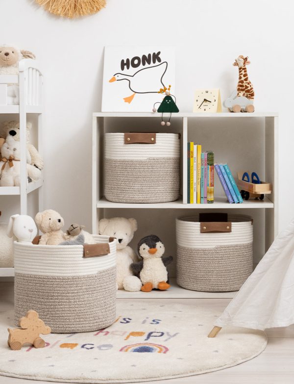StorageWorks Woven Storage Cubes Organizer, 11 inch, 3 Pack - Image 30