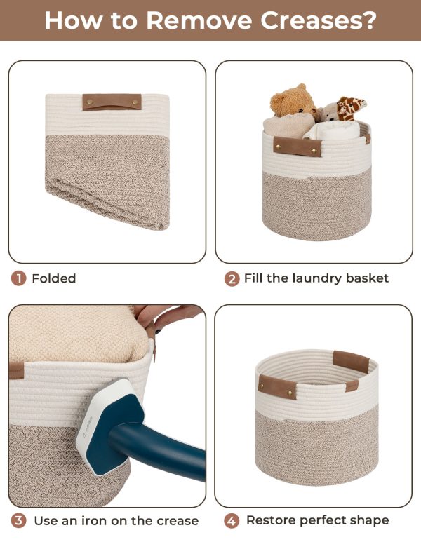StorageWorks Woven Storage Cubes Organizer, 11 inch, 3 Pack - Image 32
