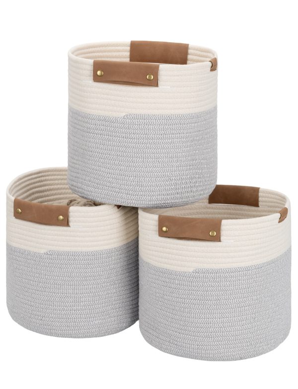 StorageWorks Woven Storage Cubes Organizer, 11 inch, 3 Pack - Image 33