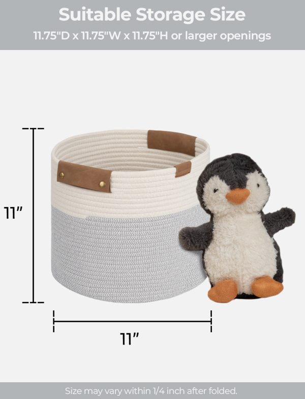 StorageWorks Woven Storage Cubes Organizer, 11 inch, 3 Pack - Image 34