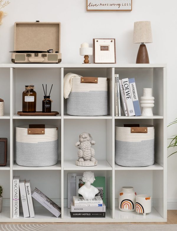 StorageWorks Woven Storage Cubes Organizer, 11 inch, 3 Pack - Image 38