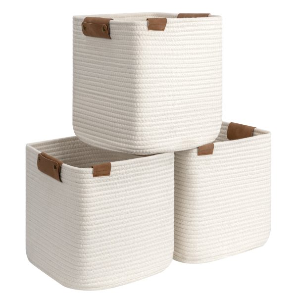 StorageWorks Woven Storage Cubes Organizer, 11 inch, 3 Pack