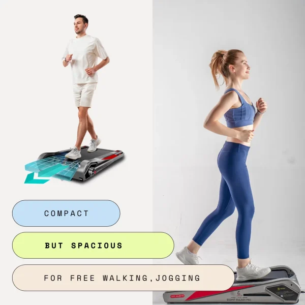 Egofit Walker Pro Smallest Under Desk Electric Walking Treadmill for Home 2.0HP 5 Incline - Image 4