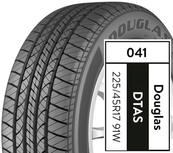 Douglas Touring A/S 225/45R17 91W All-Season Tire - Image 6