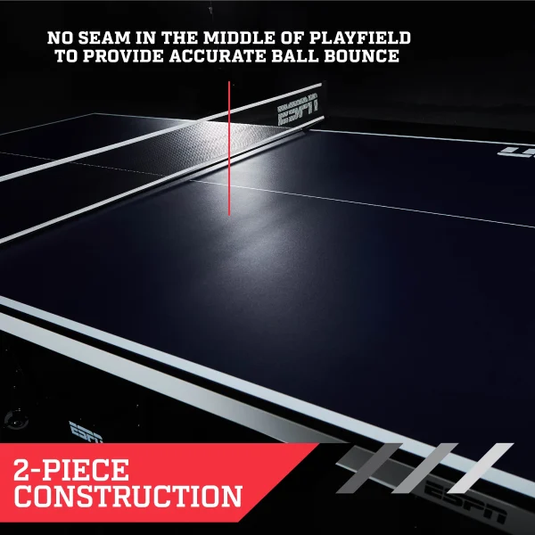 ESPN Official Size 18mm 2 Piece Table Tennis Table with Table Cover, #1 Indoor Model - Image 4