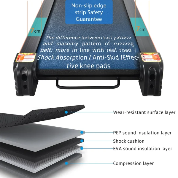 JT 3.5HP Folding Electric Treadmill With Incline Medium Running Machine ,330lb Folding Treadmill Electric Motorized Power 14.8KM/H ,Grade III adjustable - Image 6