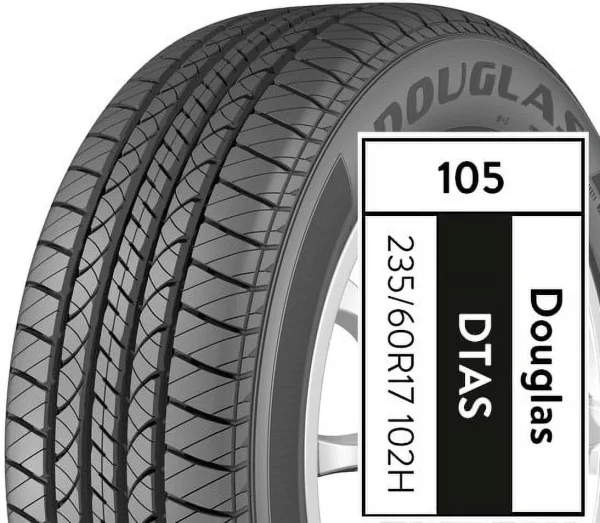 Douglas Touring A/S 235/60R17 102H All-Season Tire - Image 5