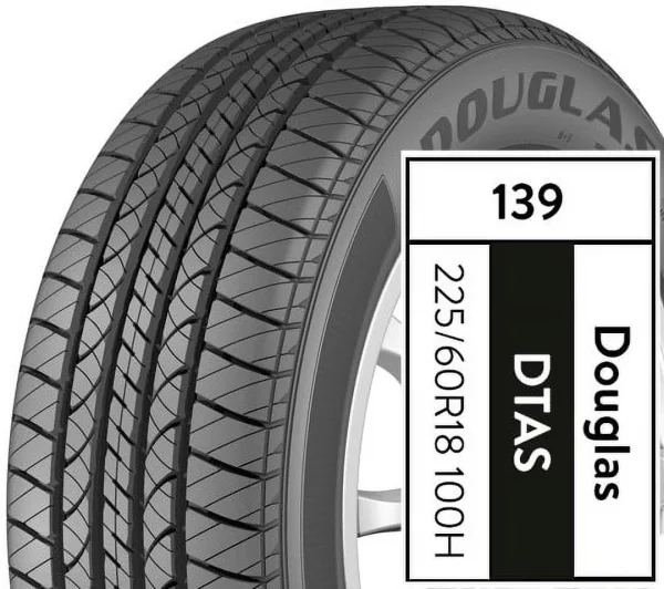 Douglas Touring A/S 225/60R18 100H All-Season Tire - Image 6